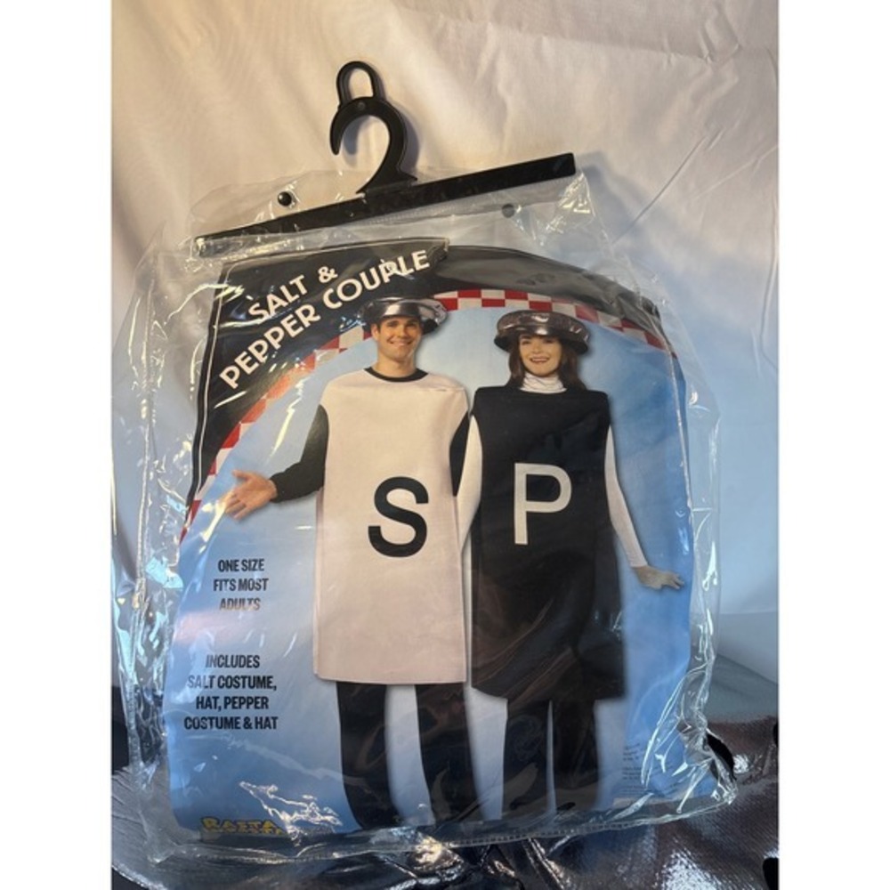 Rasta Imposta Salt & Pepper Couple Costume Set Adult One Size 10062 Black White